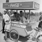Roman Movie Extra Eats Gelato from Street Vendor