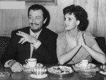Robert Taylor and Ursula Thiess at Table
