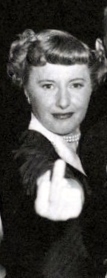 Ms. Stanwyck expresses displeasure.