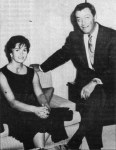Taylor and his second wife Ursula Thiess Taylor show at Doane College on October 25, 1963.