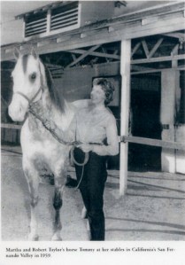Ms. Cantarini with Robert Taylor's horse Tommy.