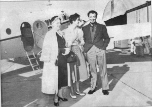 Beatrice Nebraska airport in front of his Beechcraft plane.(Gage County Historical Society)