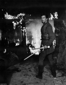 The two Taylors--Elizabeth and Robert--starred in "Ivanhoe," 1953